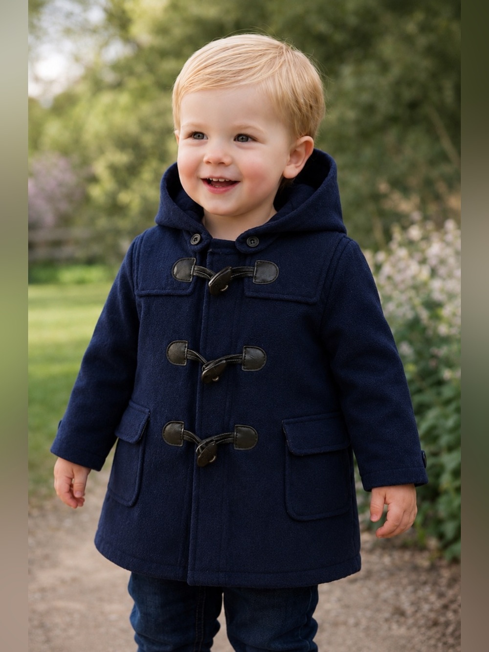 Burberry Baby Nova Check Button Zip Up Hooded Toggle Coat Jacket